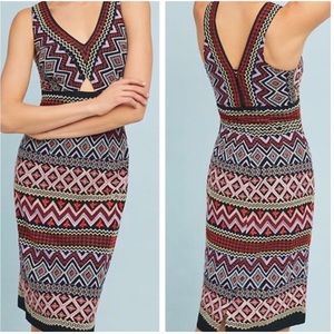 Anthro Akemi +  Kim Geo-Embroidered Column Dress